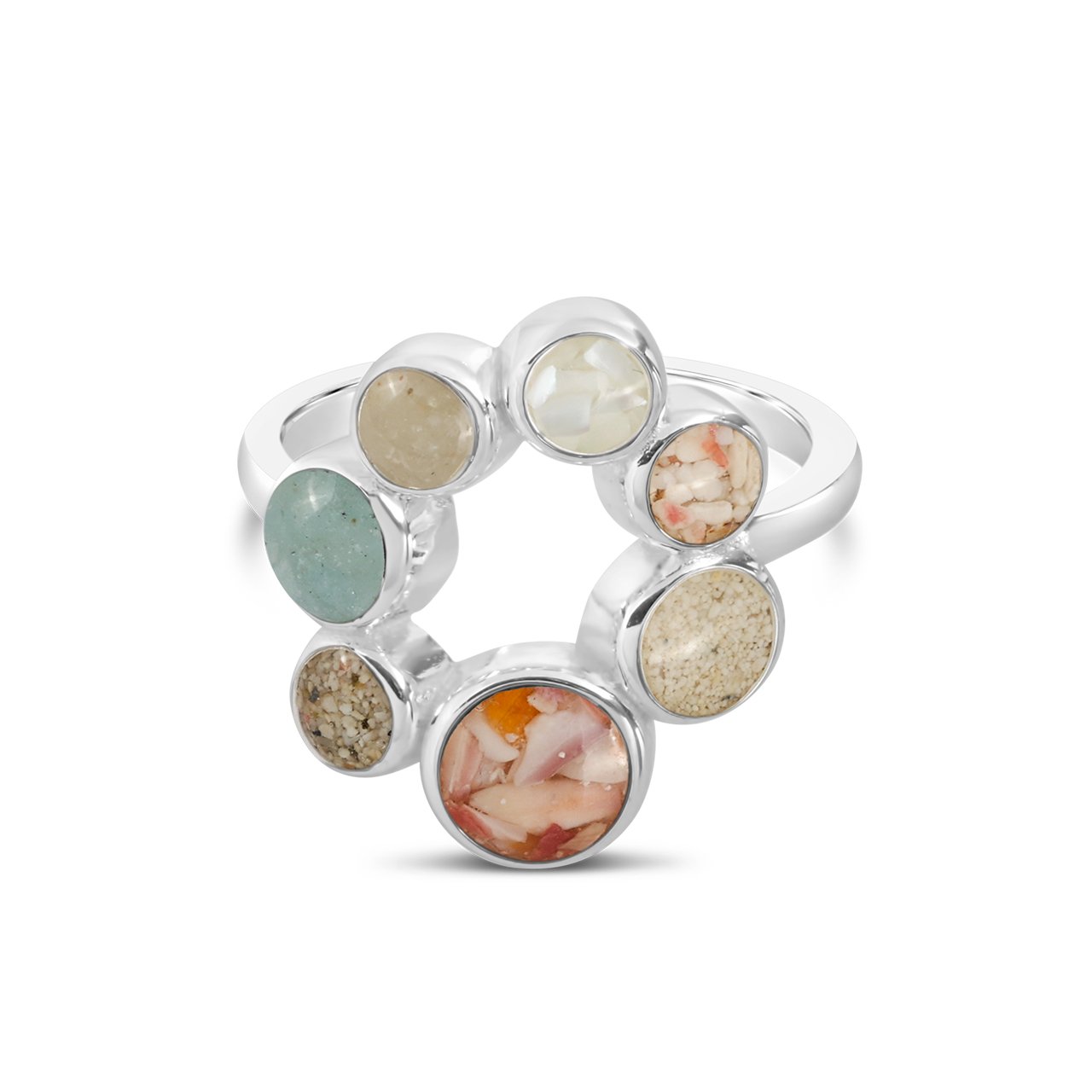 Traveler Ring by Christine Kesteloo 7-element design inspired by world travel.