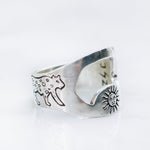 SUN & JAGUAR BOTTLE OPENER RING | 925 STERLING SILVER