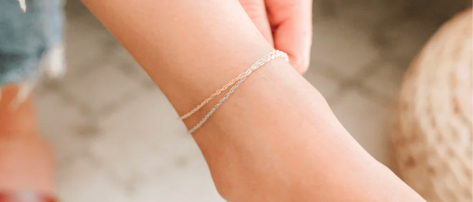 ADJUSTABLE MILANO TWIST STERLING SILVER ANKLET