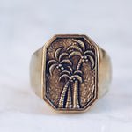 PALM TREE RING | BRASS