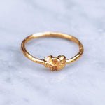 MINI JIVE SKULLS RING | 14K GOLD