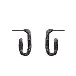 ULA OPEN LOOP EARRINGS | OXIDIZED 925 STERLING SILVER